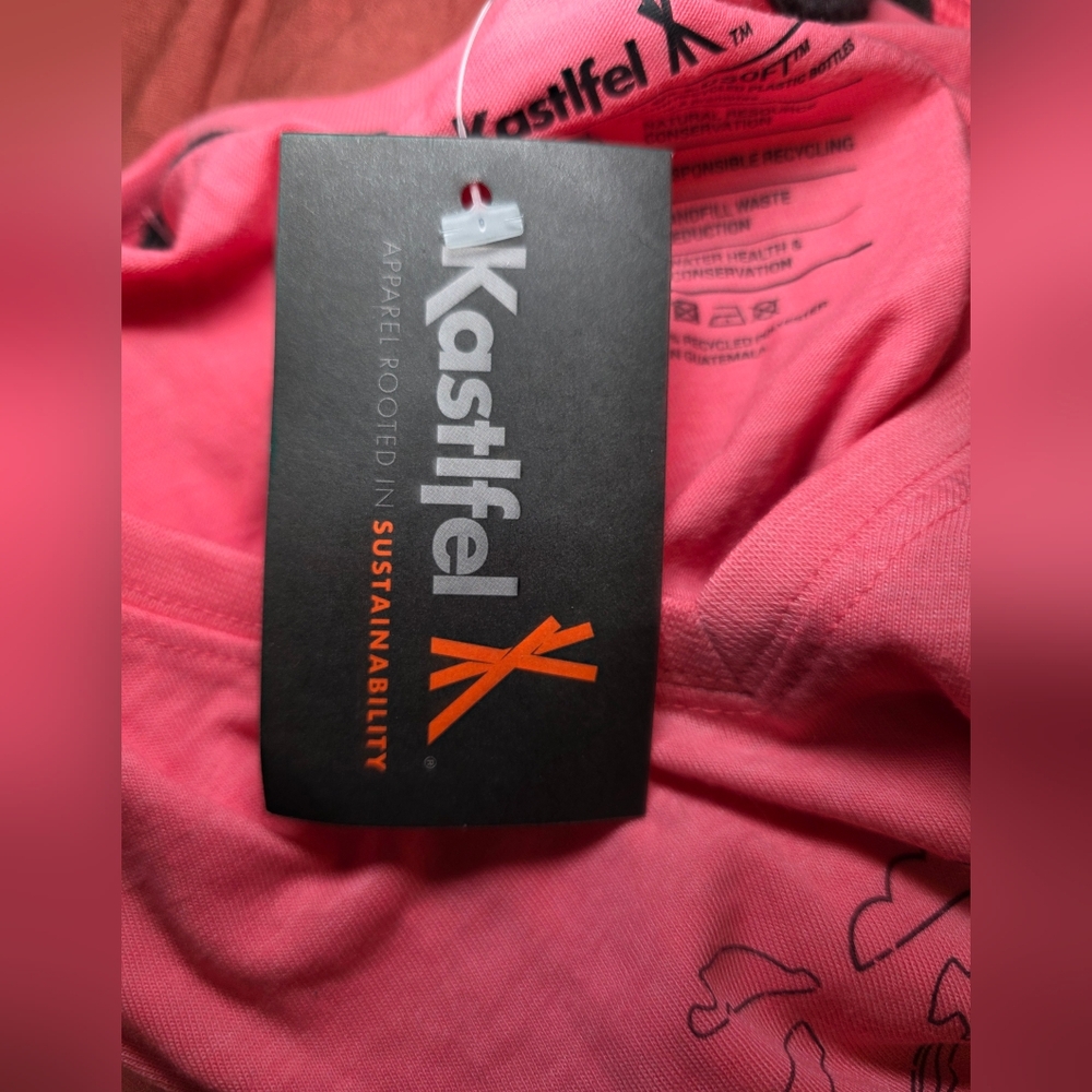 Women's Pink V-Neck Graphic Tee - Logo Front - Picture 6 of 6